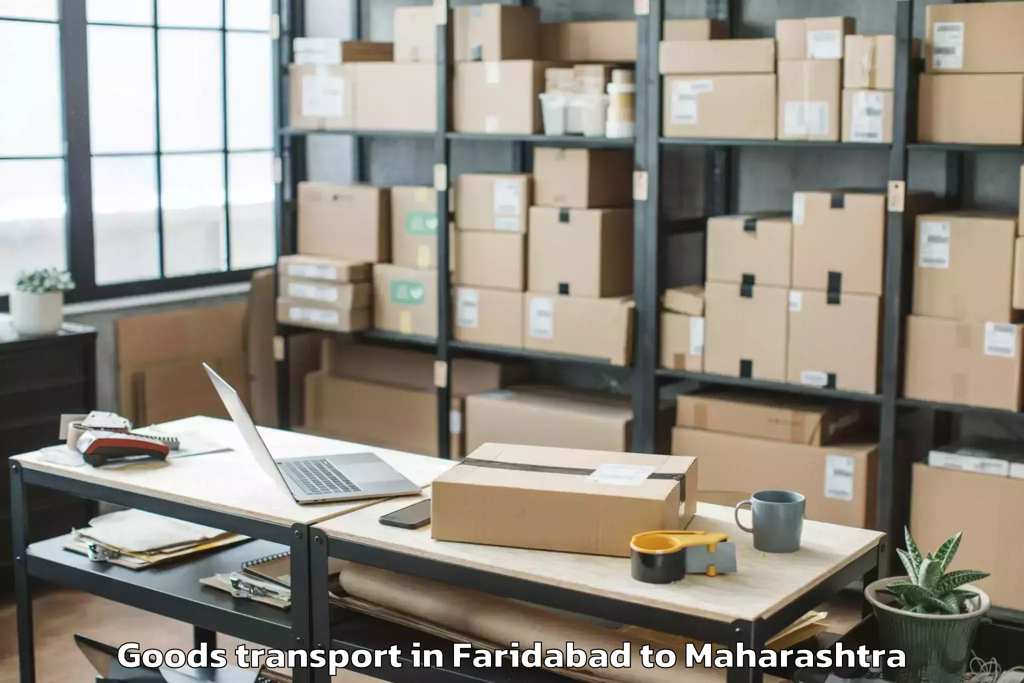 Book Faridabad to Korpana Goods Transport Online